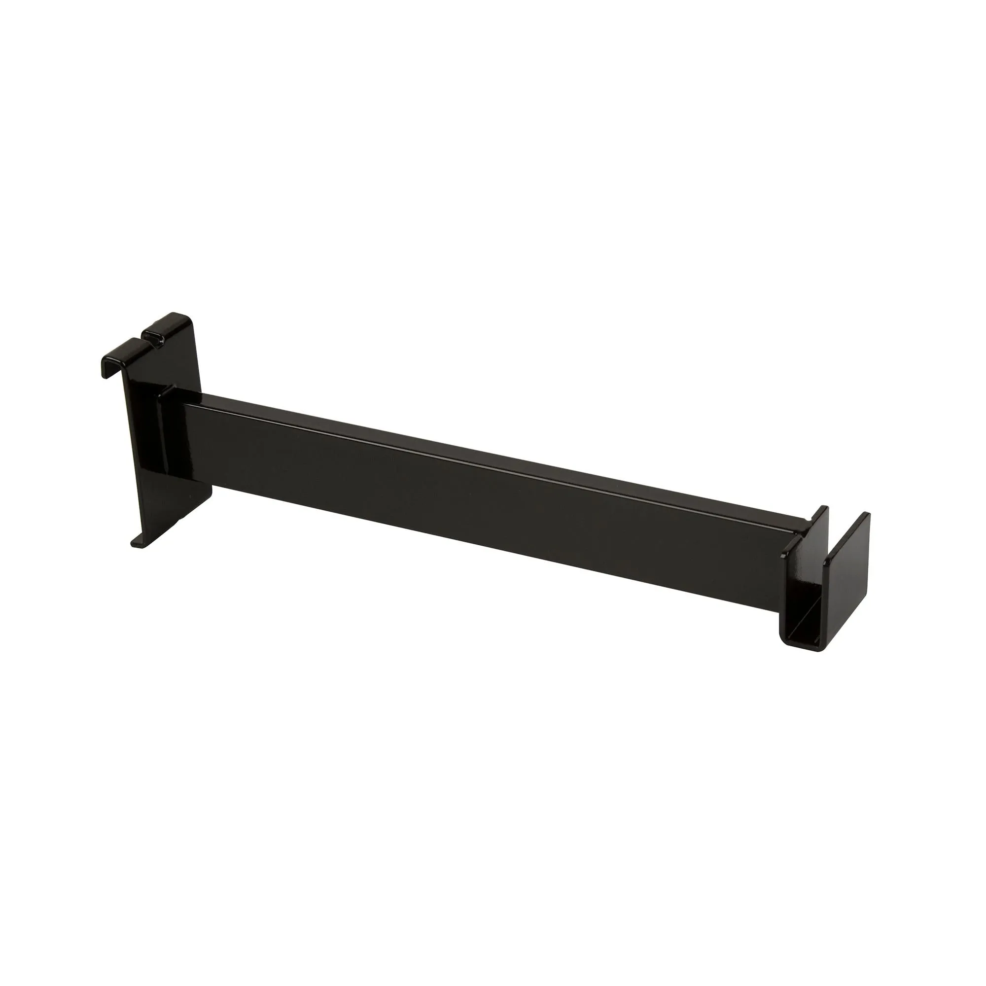 12"L Hangrail Bracket to Hold Rectangular Tubing Black Econoco BLK/FB