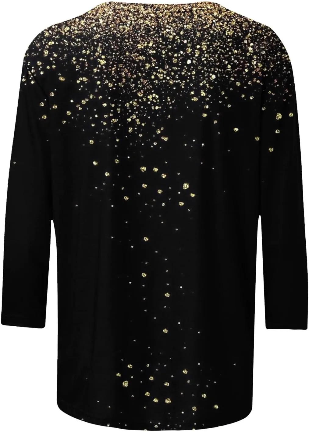 3/4 Length Sleeve Womens Tops Plus Size Print Graphic Tee Shirts Causal Dressy Crewneck Shirts Loose Fit Blouse Tees