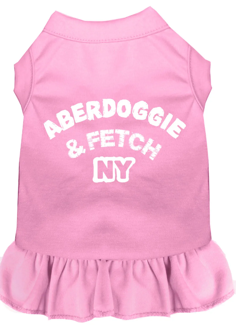Aberdoggie Ny Screen Print Dress Light Pink Xxxl