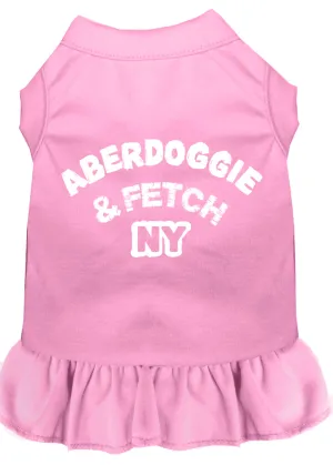 Aberdoggie Ny Screen Print Dress Light Pink Xxxl