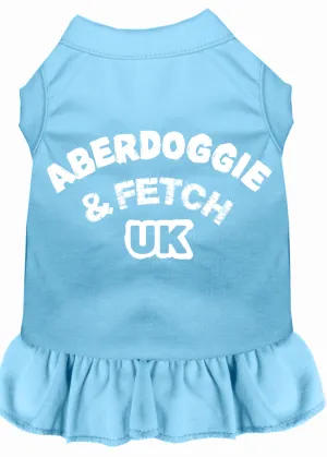 Aberdoggie Uk Screen Print Dress Baby Blue Xl