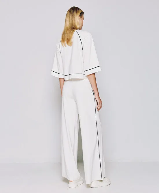 Access Fashion White Pants With Piping Details