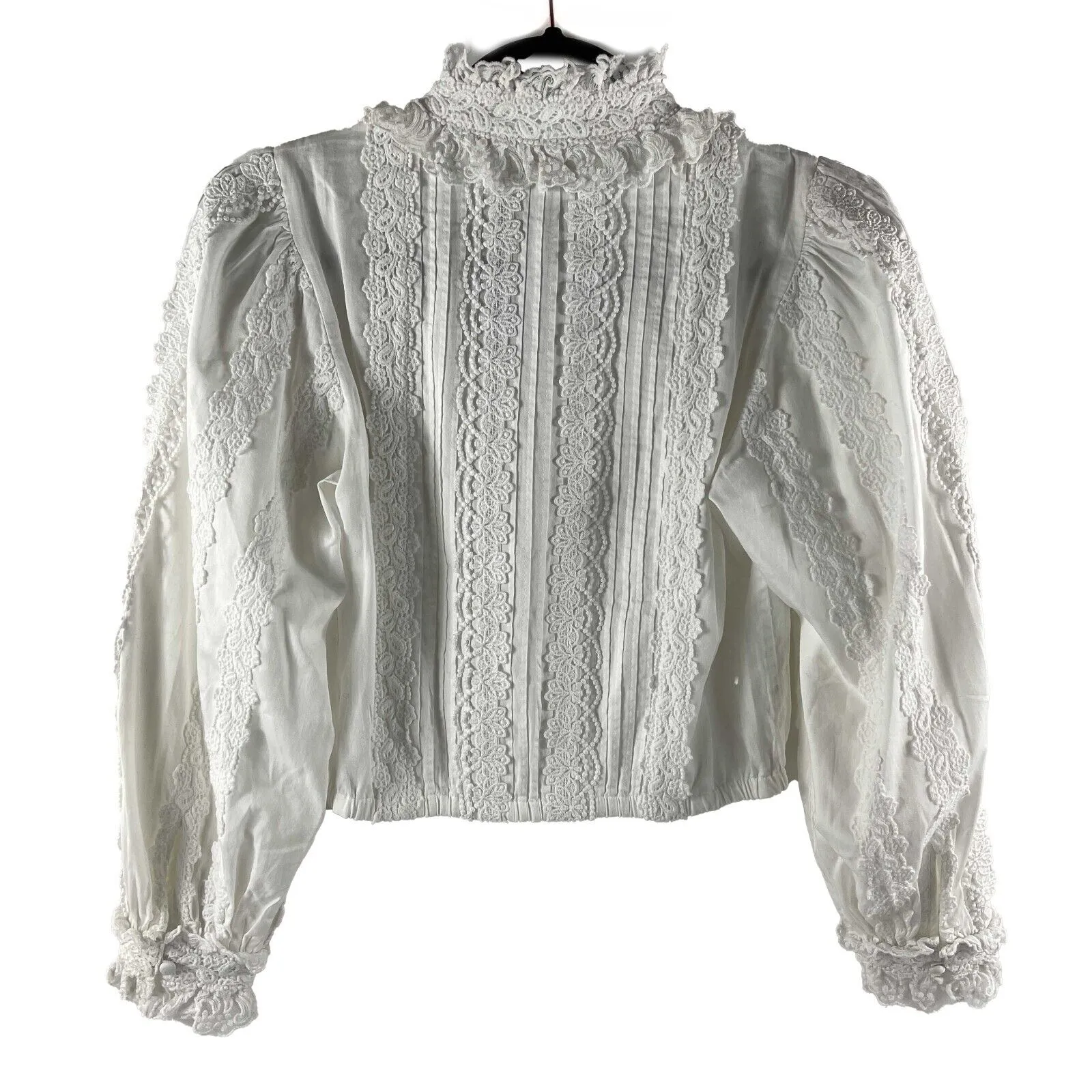 Alice   Olivia - New w/ Tags - Lace Cropped Blouse - Off-White - XS - Top