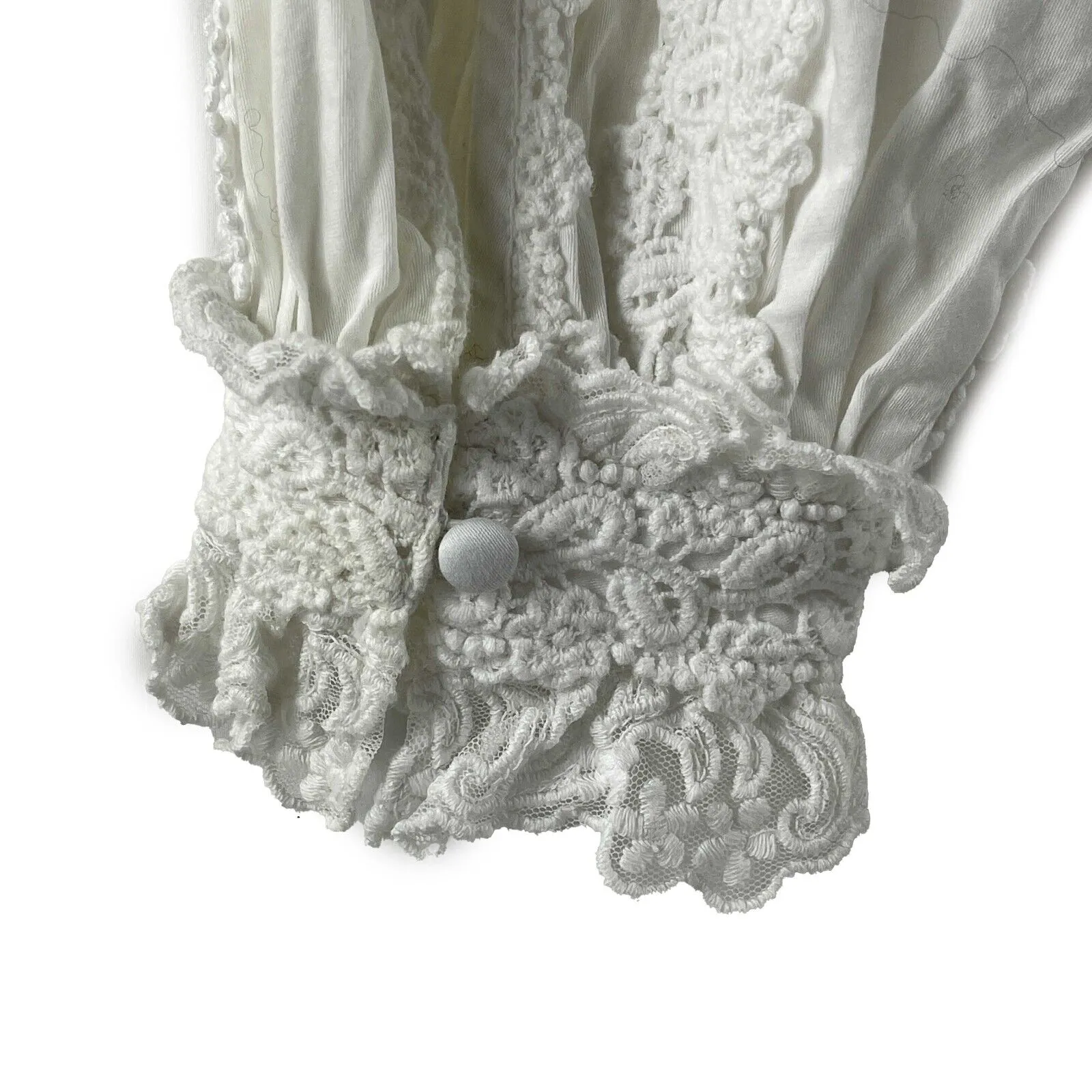 Alice   Olivia - New w/ Tags - Lace Cropped Blouse - Off-White - XS - Top