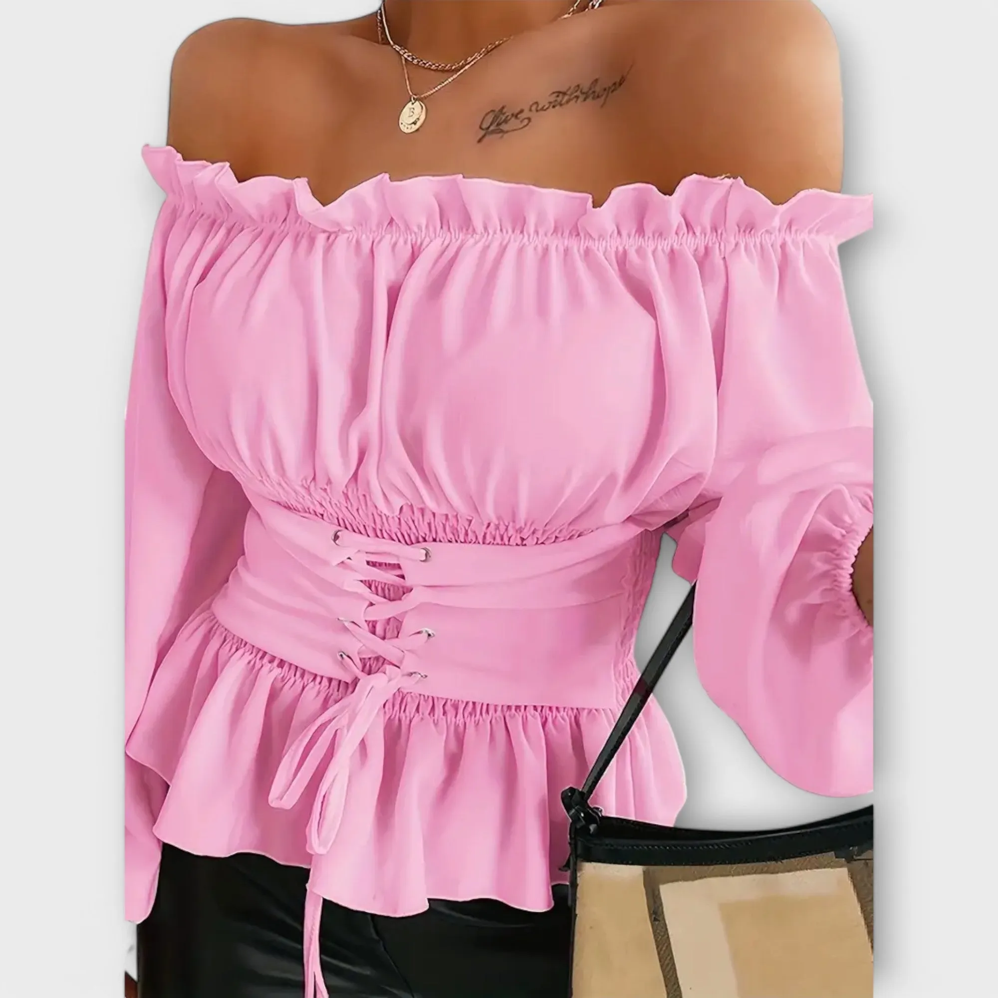 Amelia Blouse with Ruffle Details