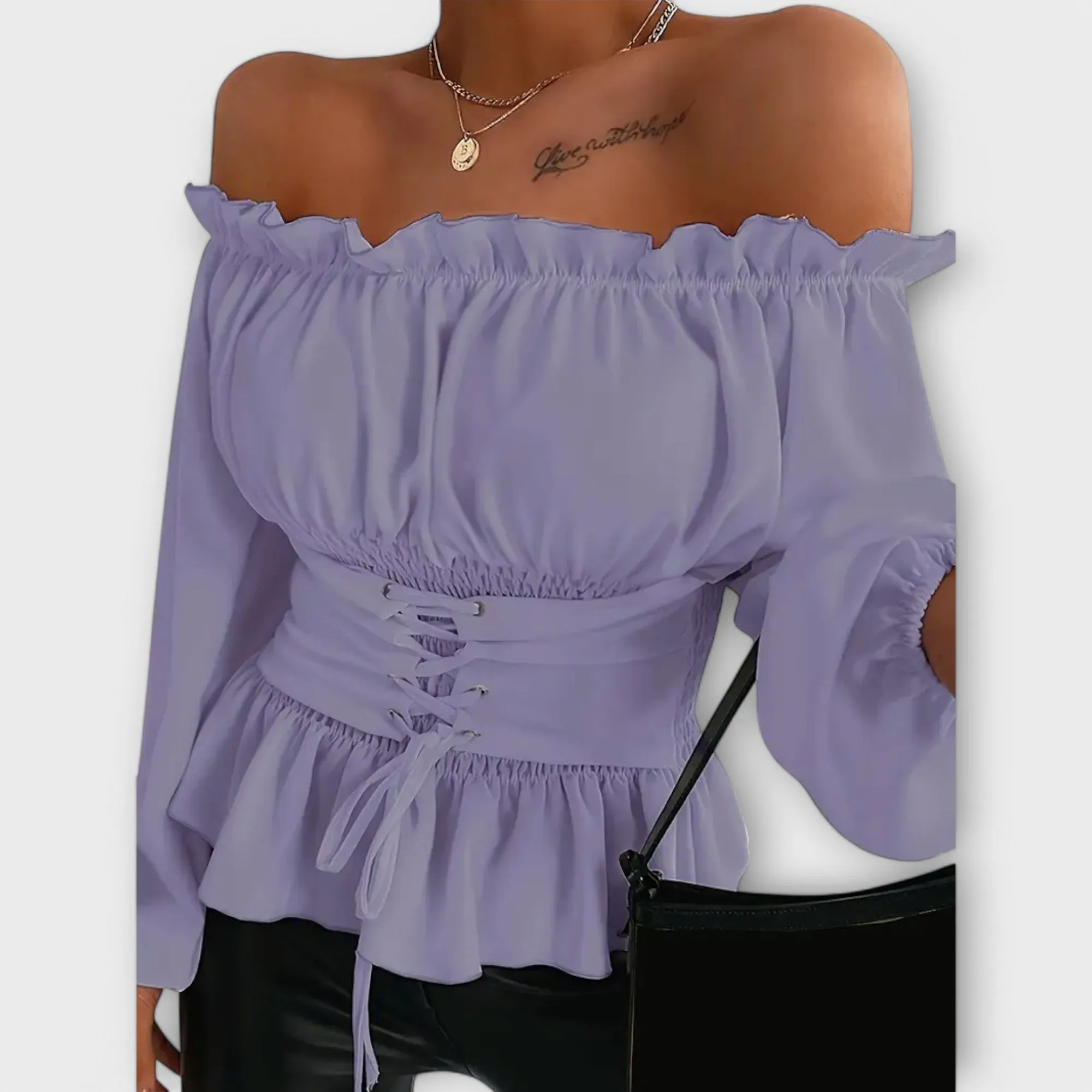 Amelia Blouse with Ruffle Details