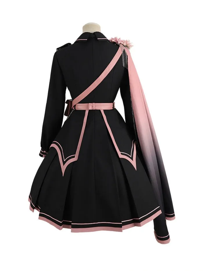 Amozae-nye outfits back to school dress  Military Lolita Dress & Cape