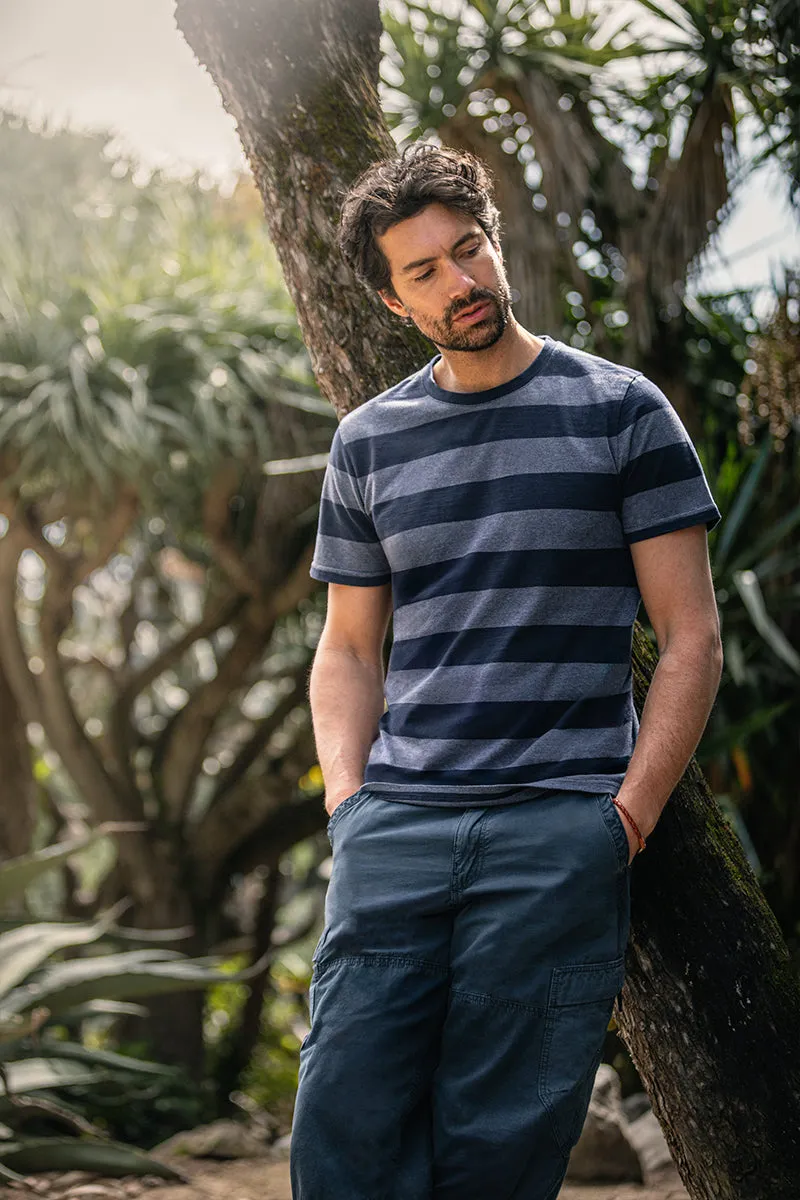 &SONS Papillon T-Shirt Navy Stripe
