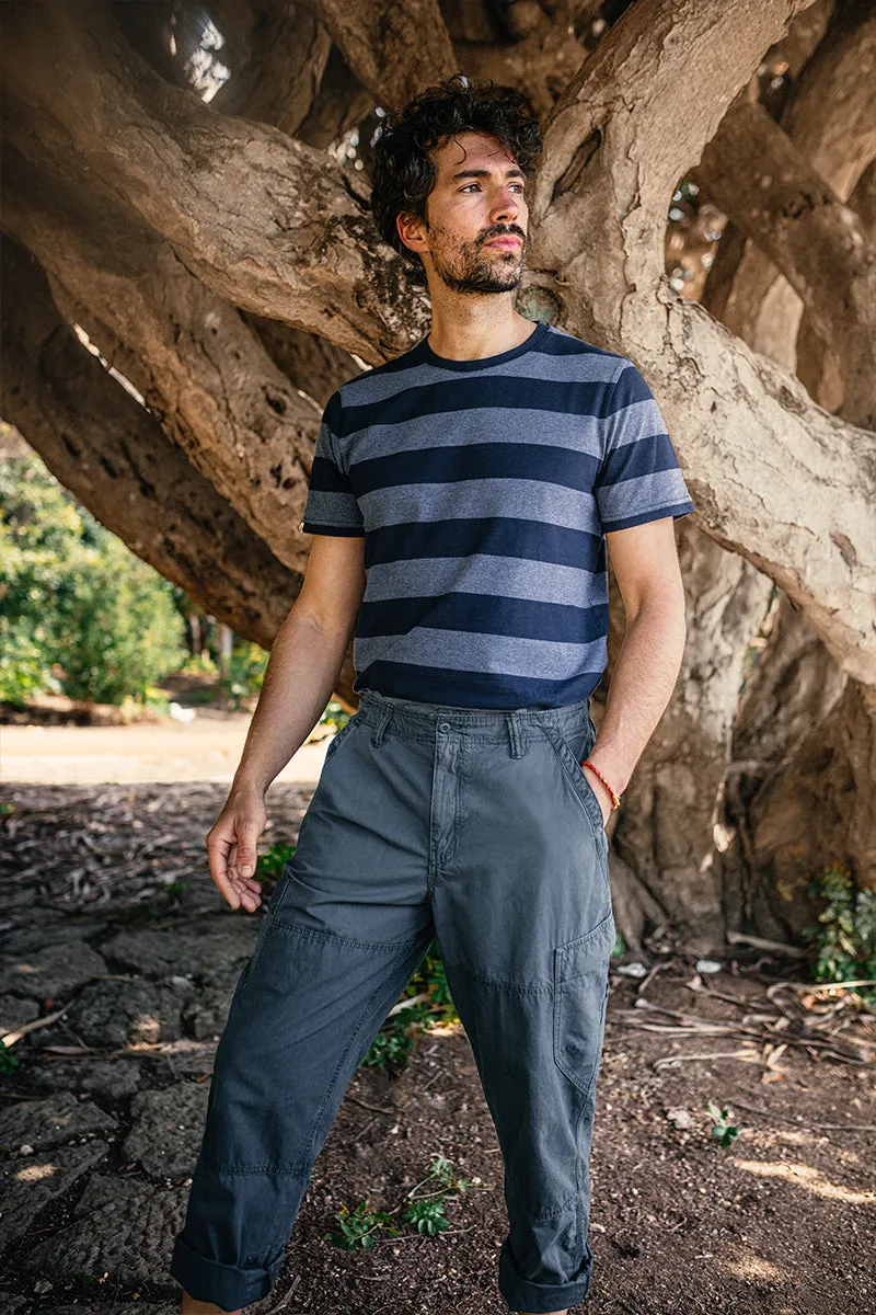 &SONS Papillon T-Shirt Navy Stripe
