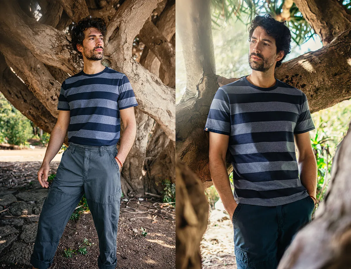 &SONS Papillon T-Shirt Navy Stripe