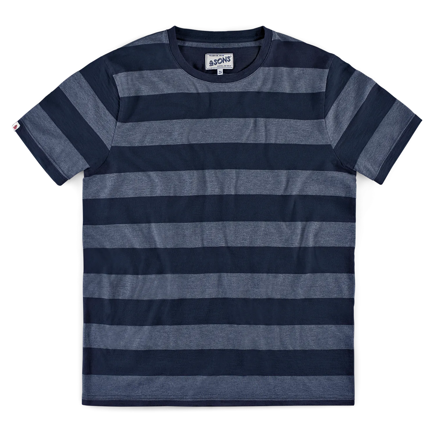 &SONS Papillon T-Shirt Navy Stripe