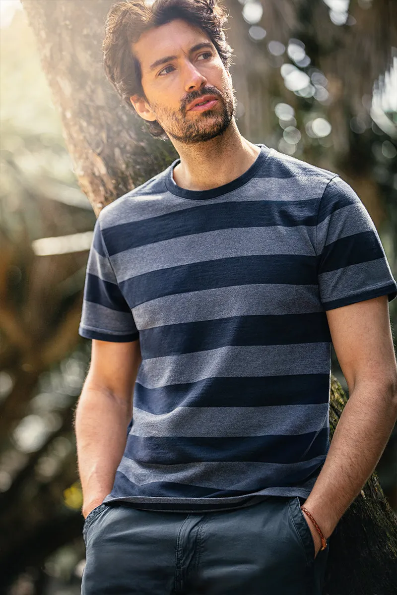 &SONS Papillon T-Shirt Navy Stripe