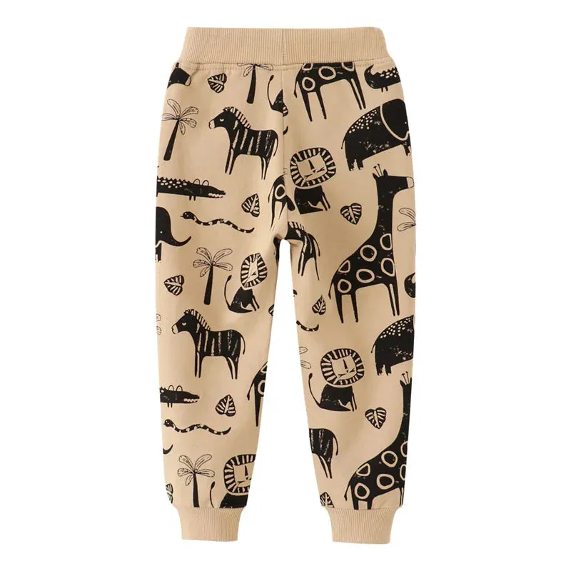 Baby Boy Animal All-Season Drawstring Pants