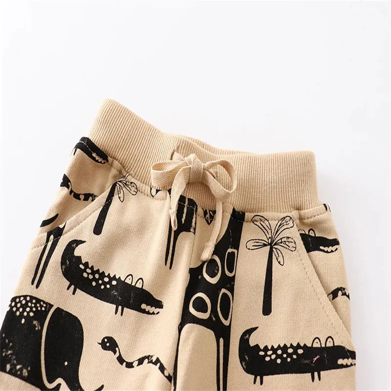 Baby Boy Animal All-Season Drawstring Pants