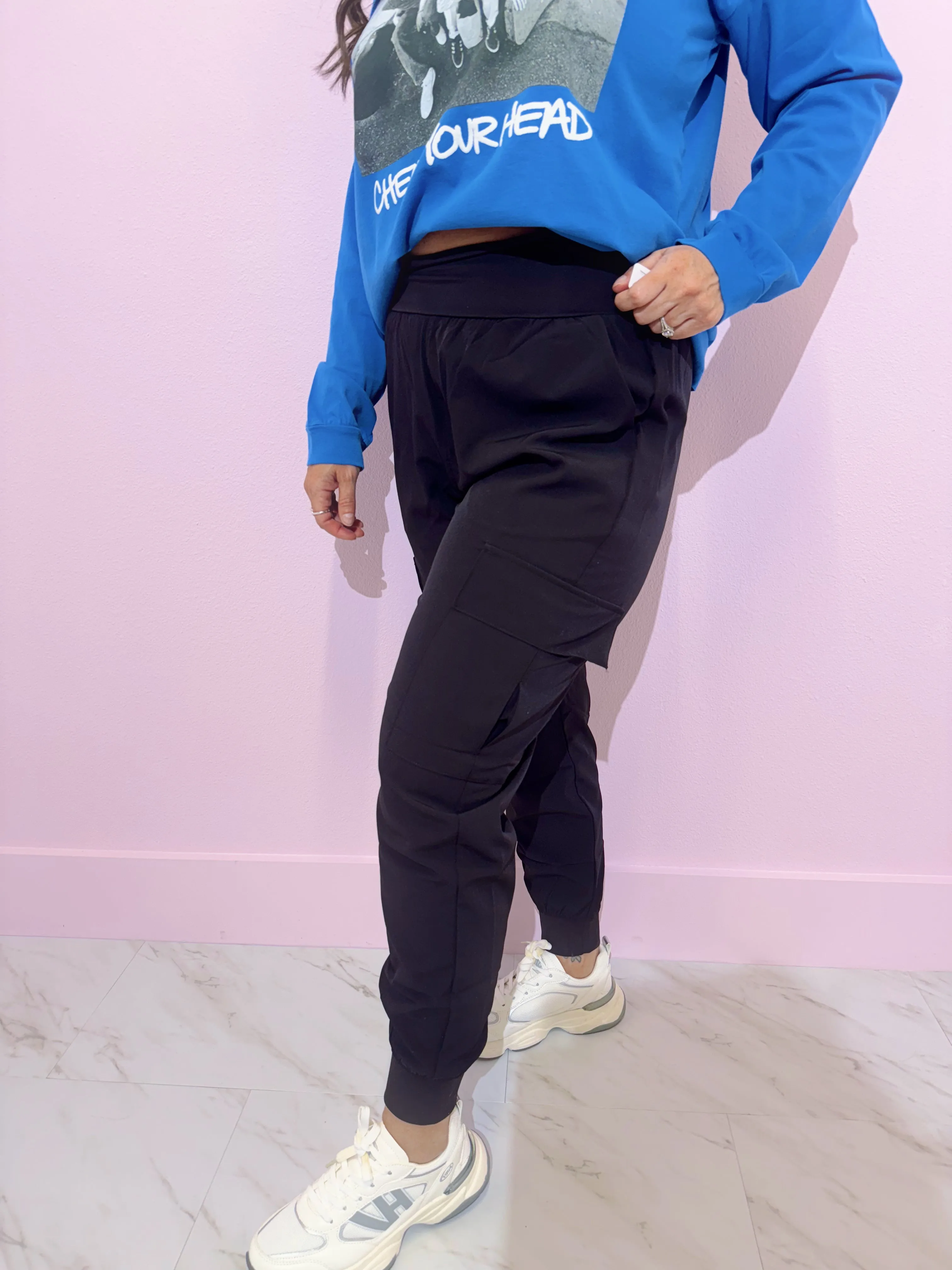 Black Lightweight Active Joggers