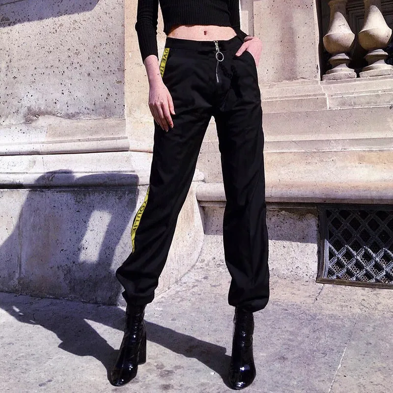 Black Side Beam Joggers