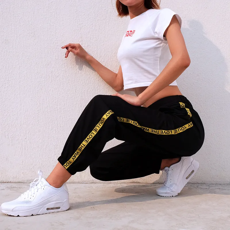 Black Side Beam Joggers