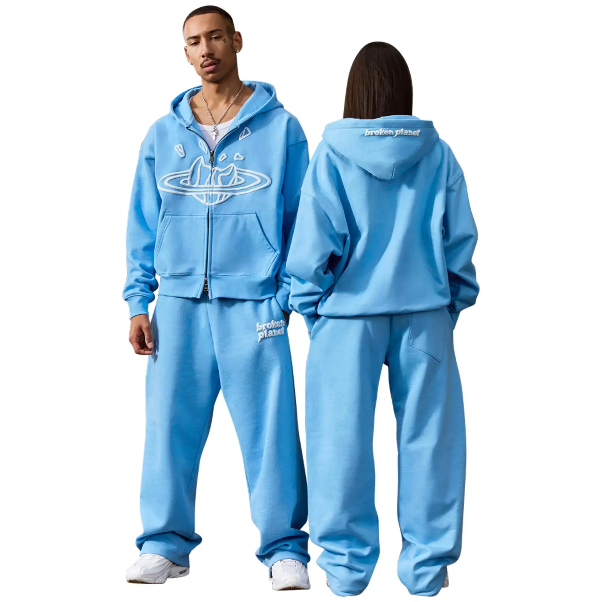 Broken Planet Straight Leg Light Blue Sweatpants