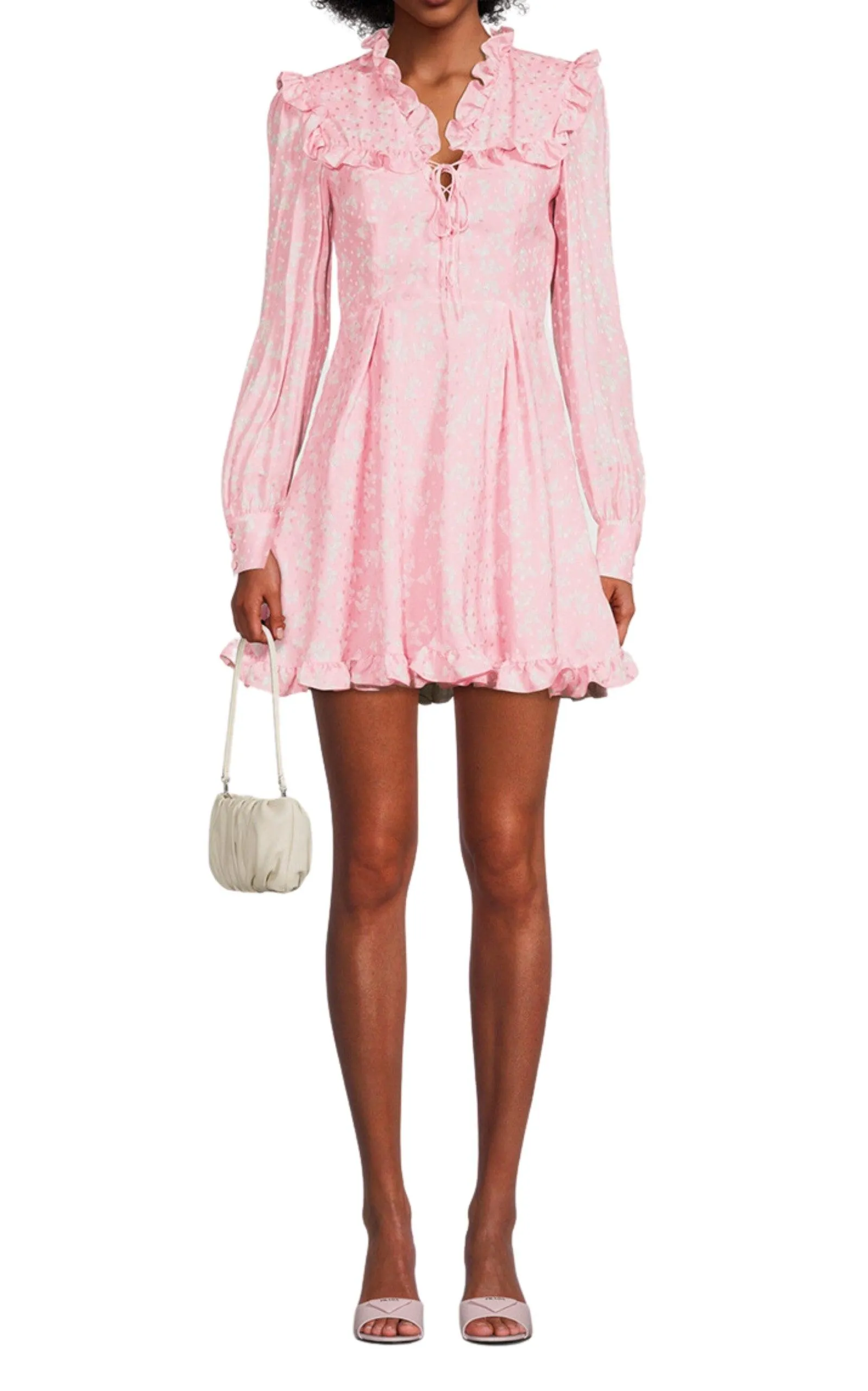 Butterfly Jacquard Silk Mini Dress
