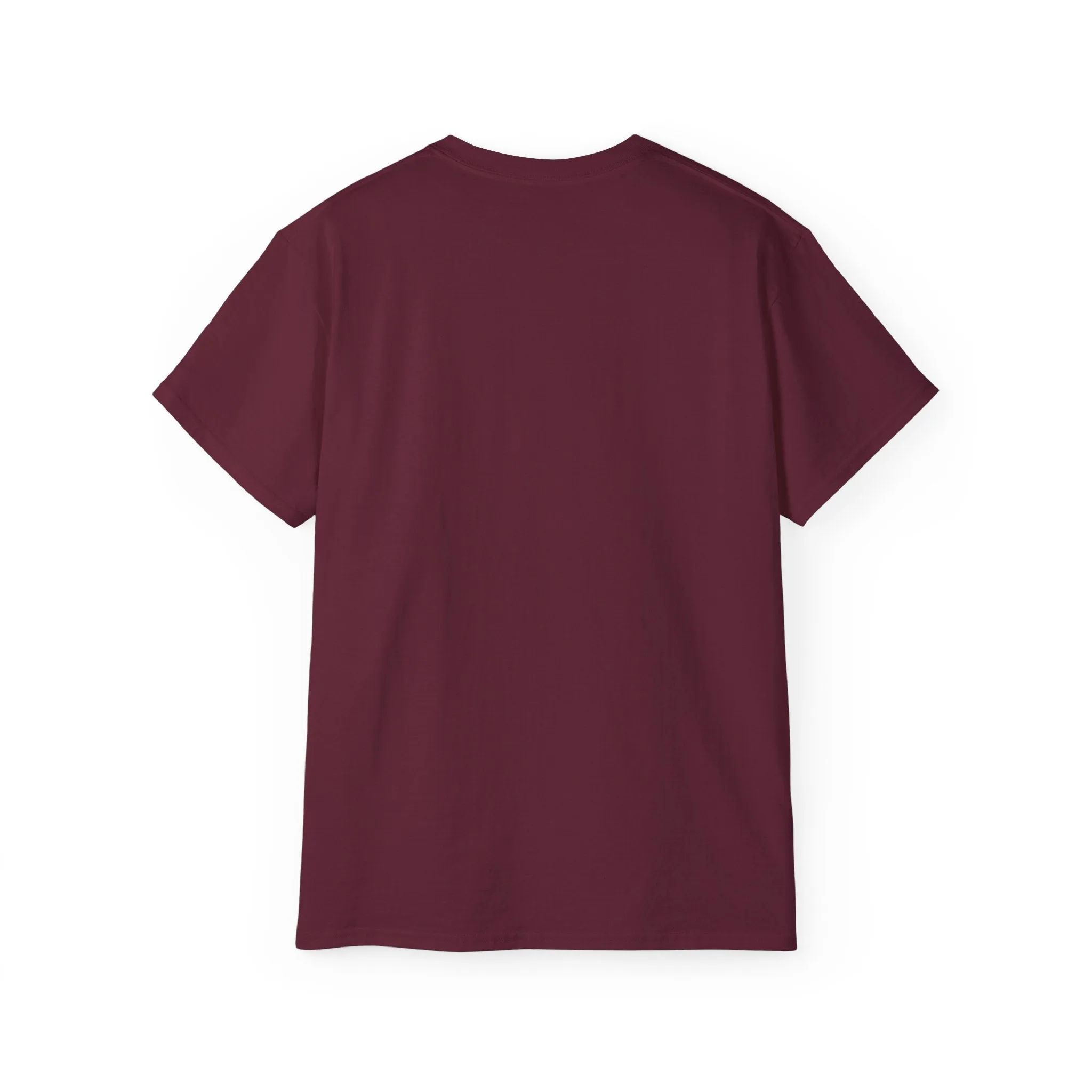 Coffee & Barbells - Unisex Ultra Cotton Tee - Front Black Logo - Plain Back