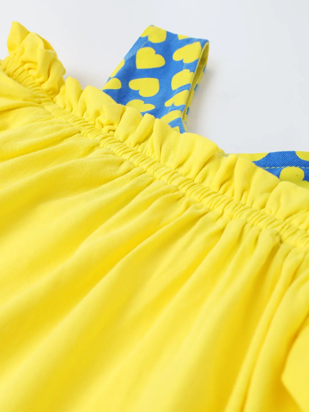 Cold Shoulder Yellow girls Top