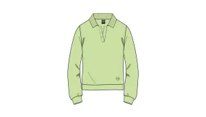 COLMAR LONG SLEEVE POLO WITH LUREX DETAILS