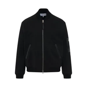Cotton Bomber Jacket in Black
