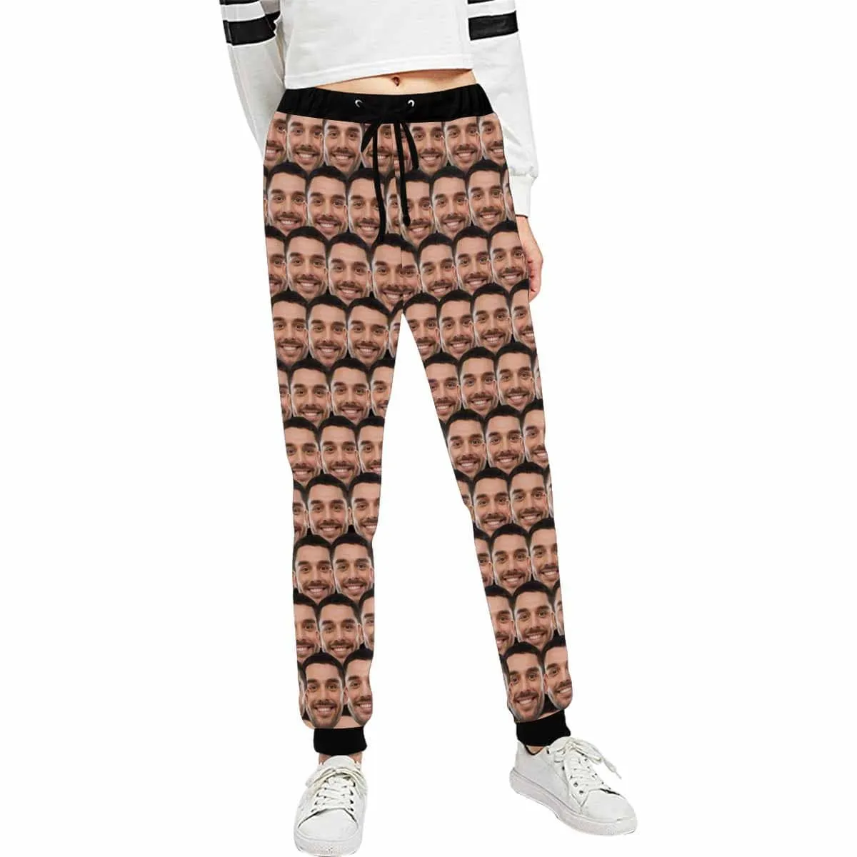 Custom Seamless Face Sweatpants Couple Matching Personalized Casual Sweatpants