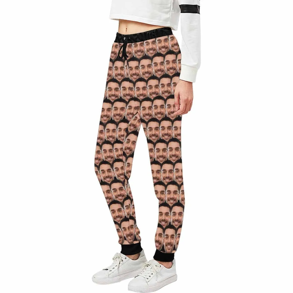 Custom Seamless Face Sweatpants Couple Matching Personalized Casual Sweatpants