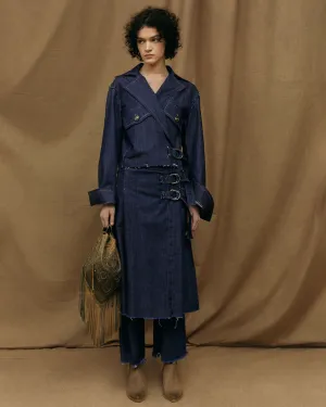 Denim Kilt Style  MIDI SKIRT