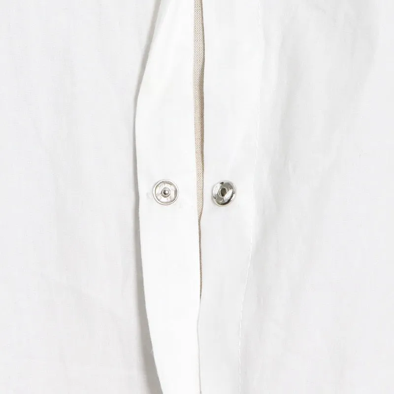 Designer Golden Button Lantern Sleeve Shirt Blouse