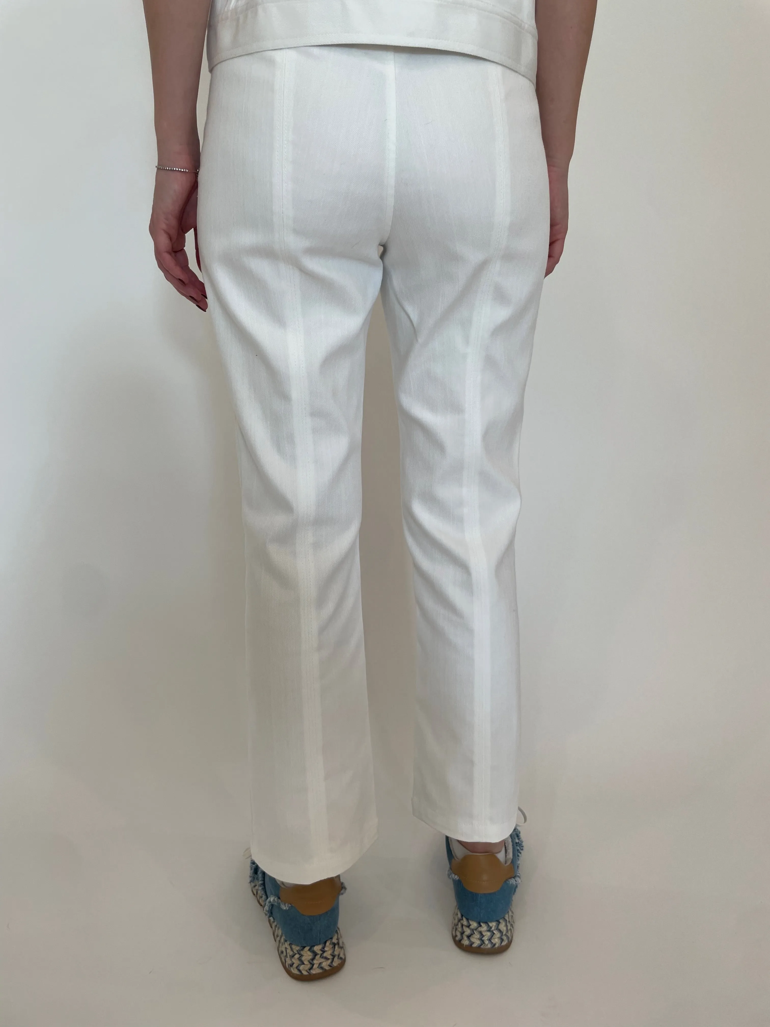 Dorothea Denim Pants - White