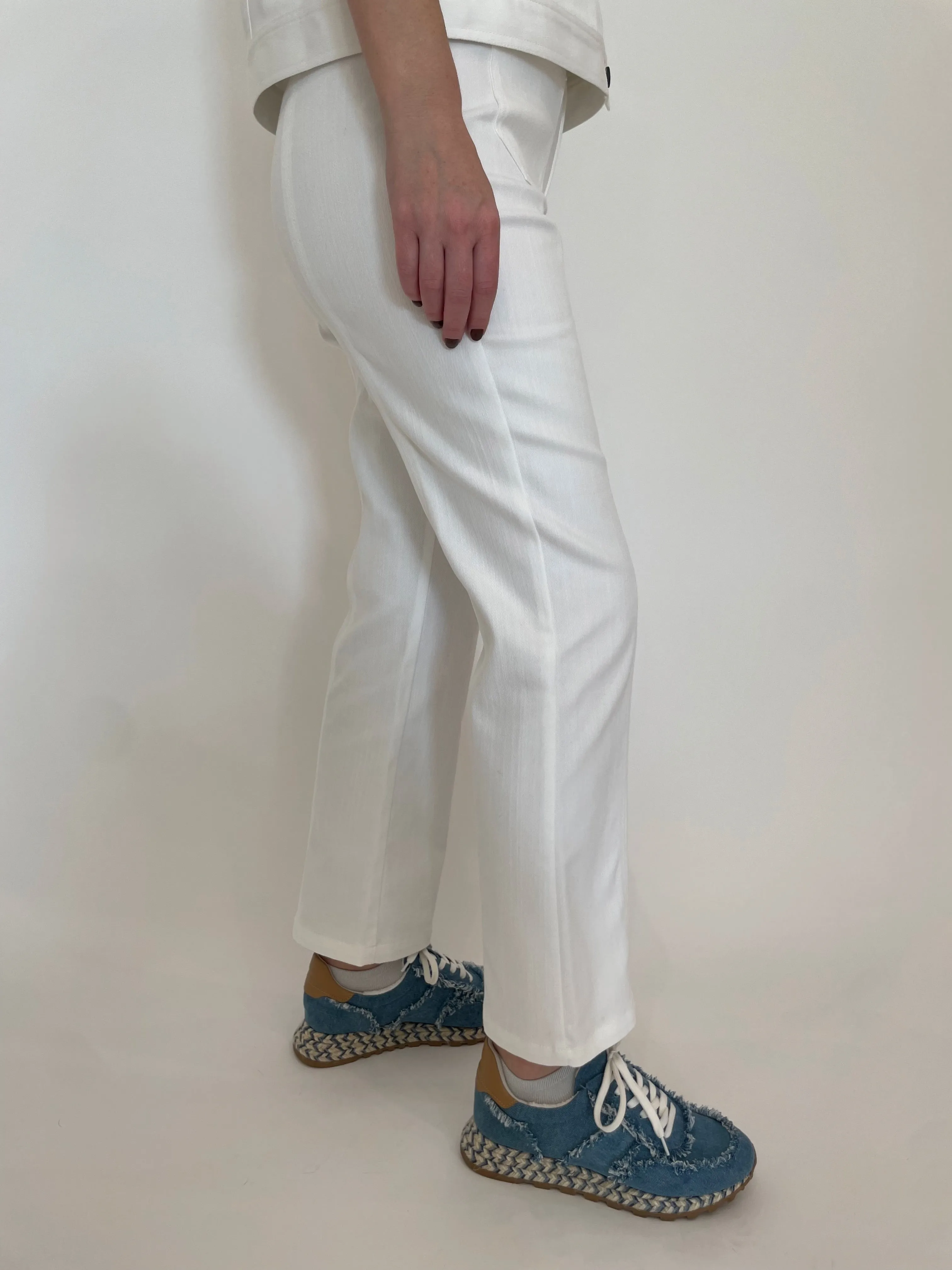 Dorothea Denim Pants - White