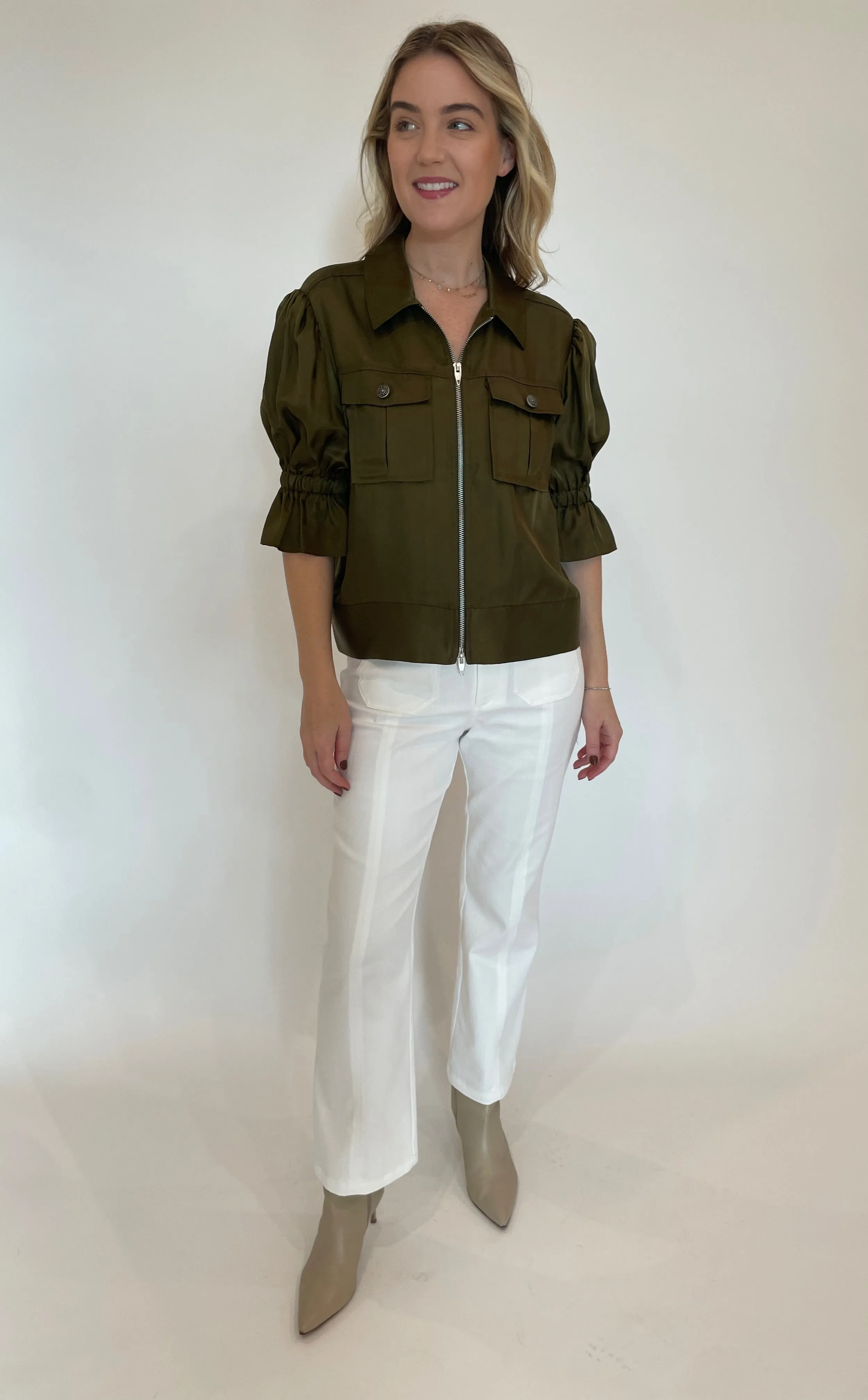 Dorothea Denim Pants - White