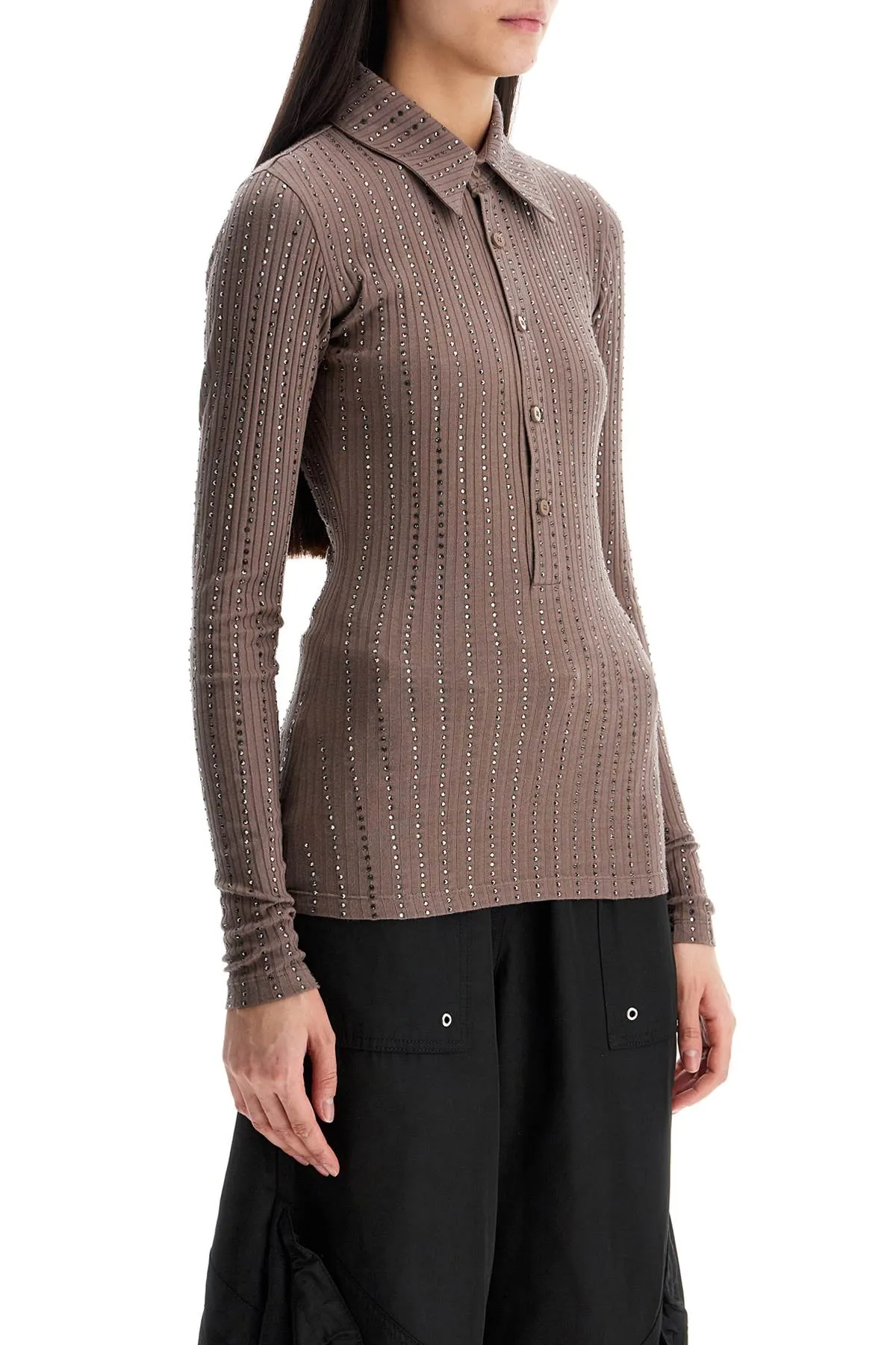 faded mud long sleeve vertical striped t-shirt