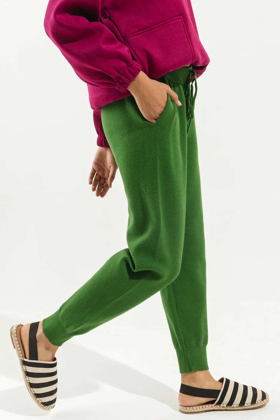 GREEN SWEATER JOGGER PANTS