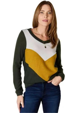 Hailey & Co Plus Size Colorblock Blouse
