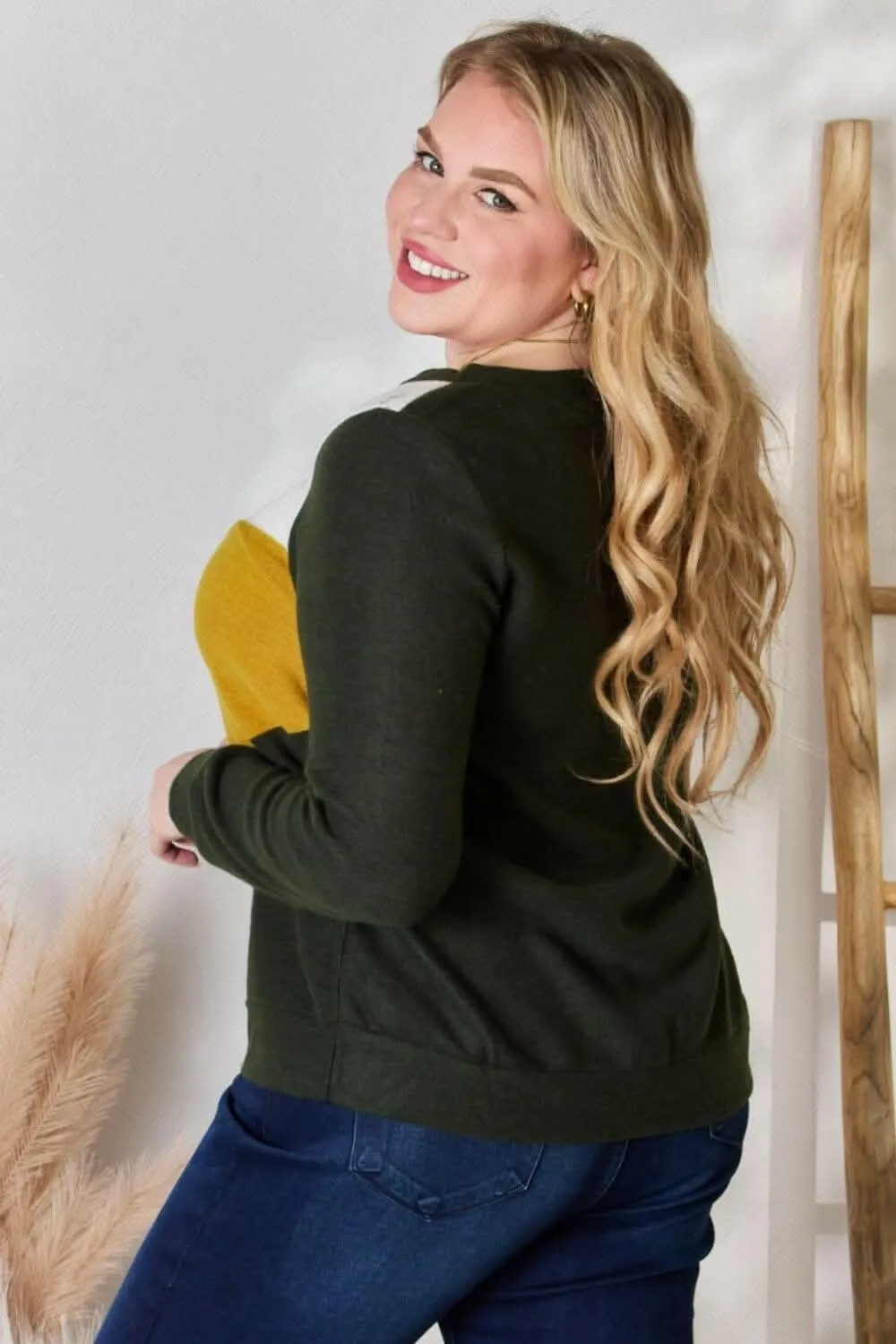 Hailey & Co Plus Size Colorblock Blouse