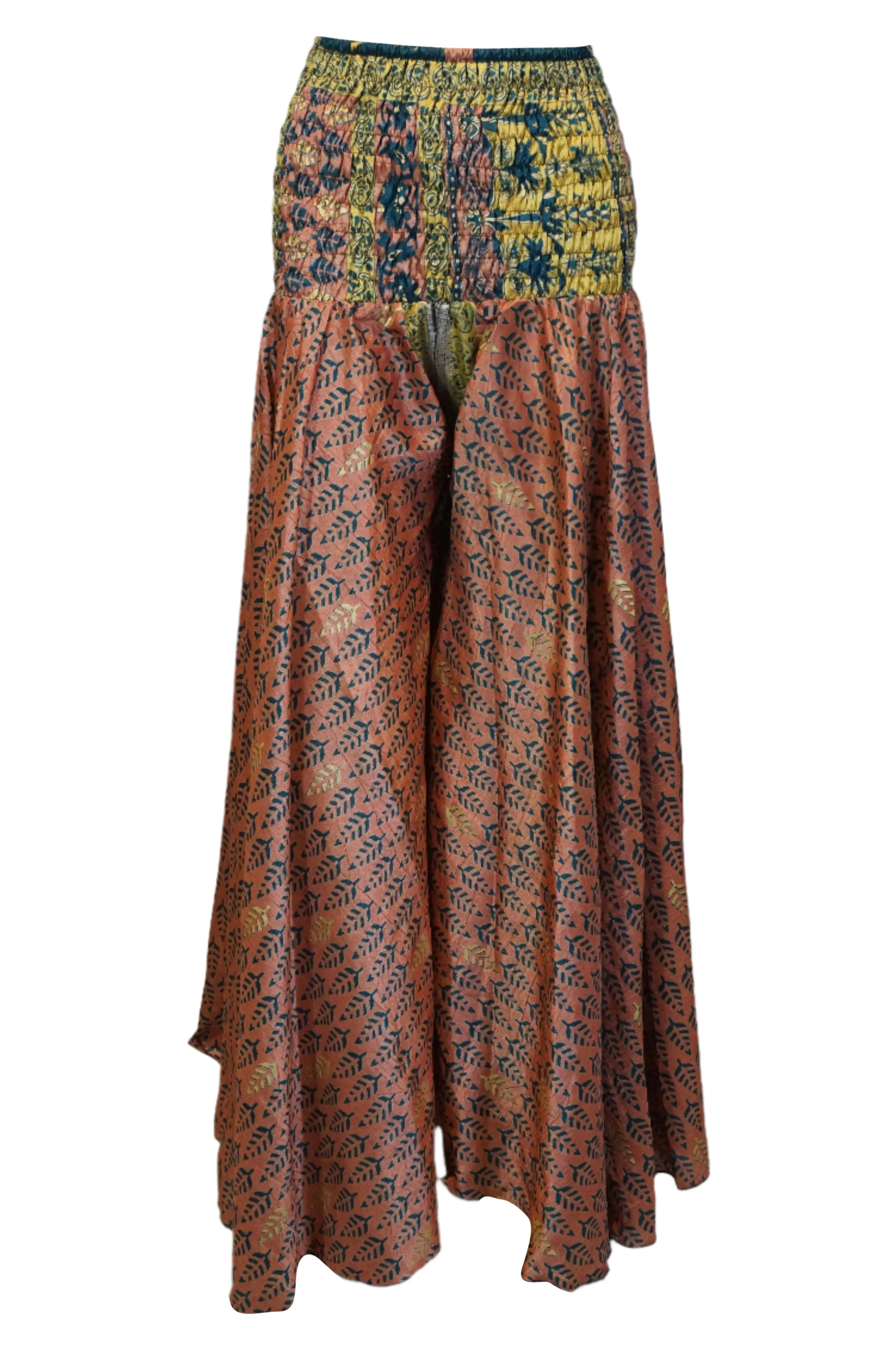 Handcrafted Boho Orange Floral Palazzo Pants  Elegant, and Effortlessly Stylish SM