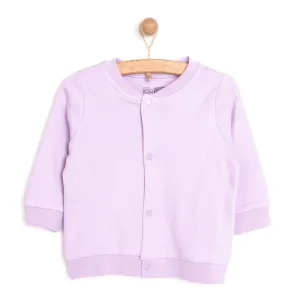 HelloBaby Basic Rib Cardigan - Purple