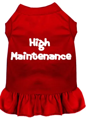 High Maintenance Screen Print Dress Red Xs