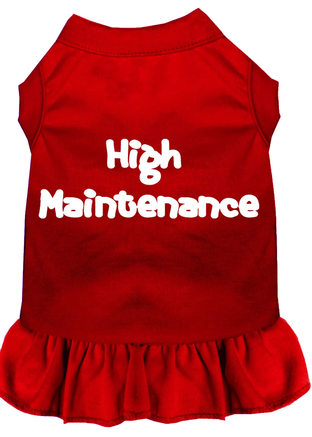 High Maintenance Screen Print Dress Red Xs