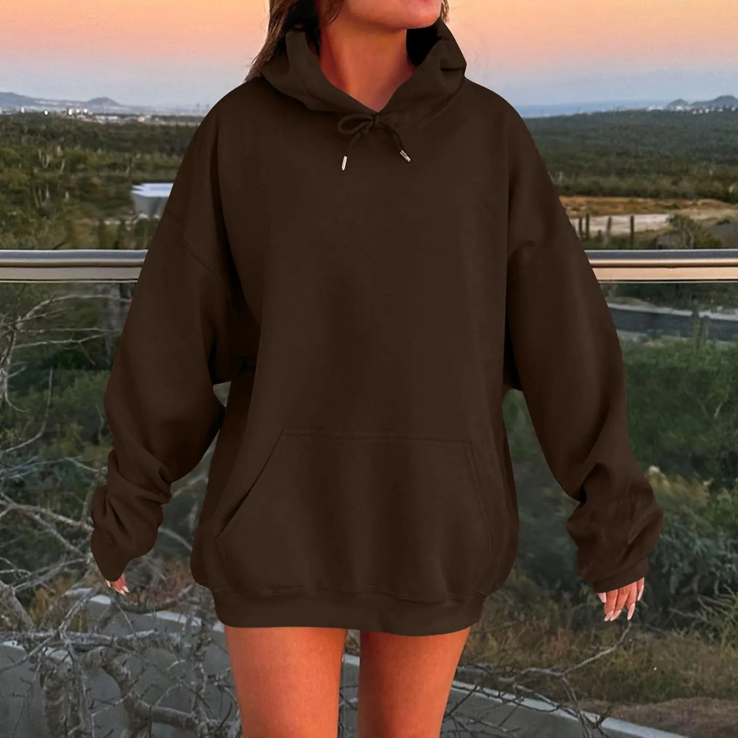 Hoodies for Women Oversized Long Sleeve Comfy Casual Basic Pullover Sweatshirts 2025 Fall Fashion Outfits