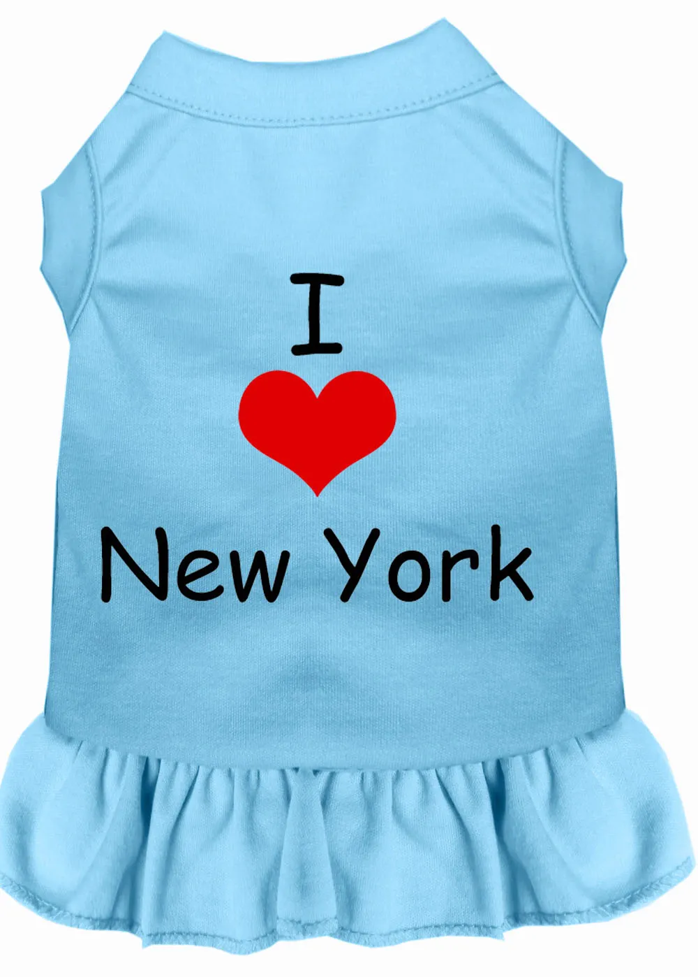 I Heart New York Screen Print Dress Baby Blue Xl