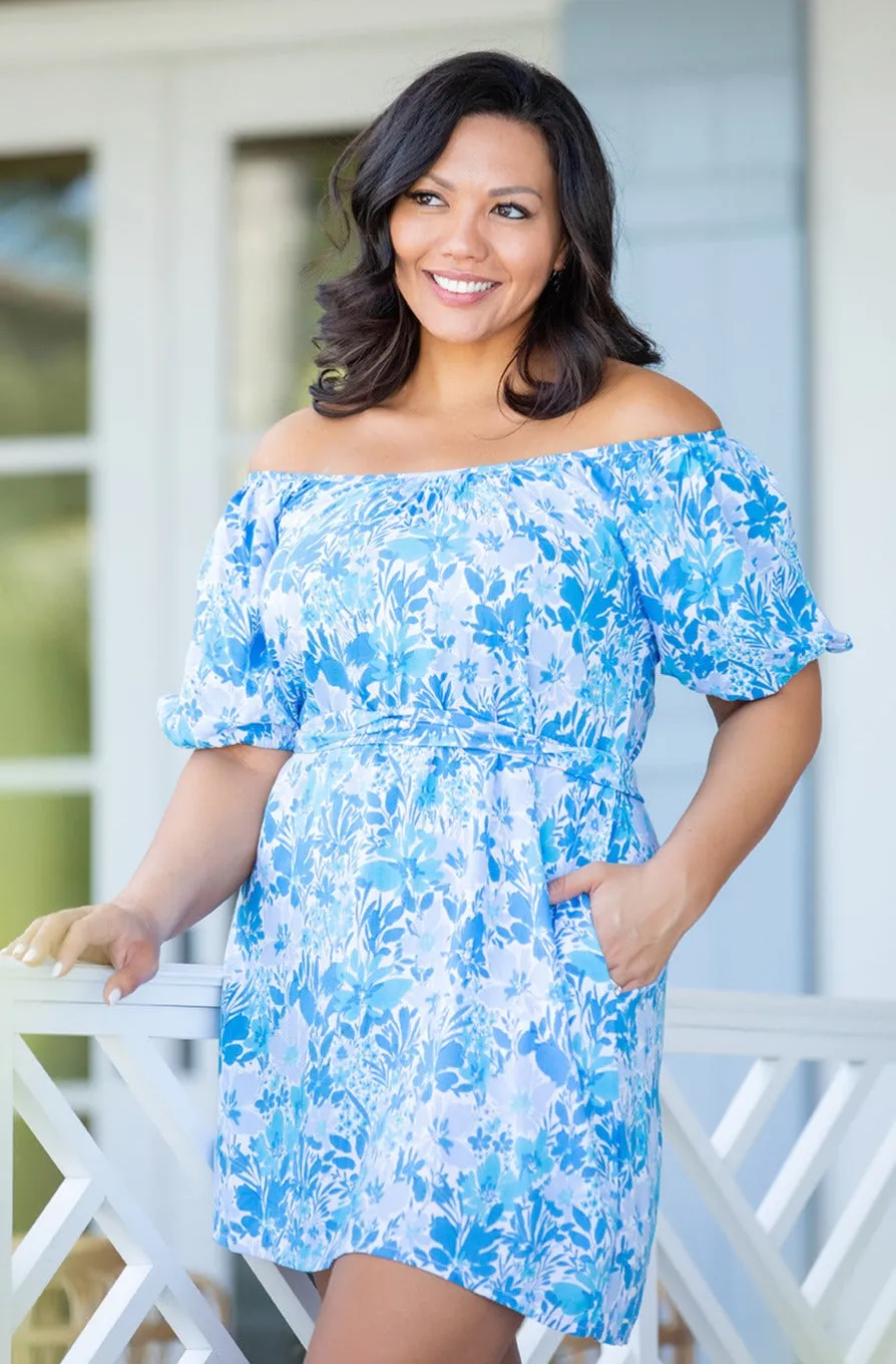 Joanie Dress Short / Cyan Blue