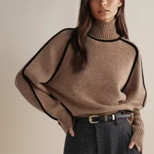 Koryn - Luxury Turtleneck with Contrasting Details