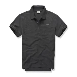 Lacoste Plain Design with Crested Logo Short-Sleeve Polo-Grey