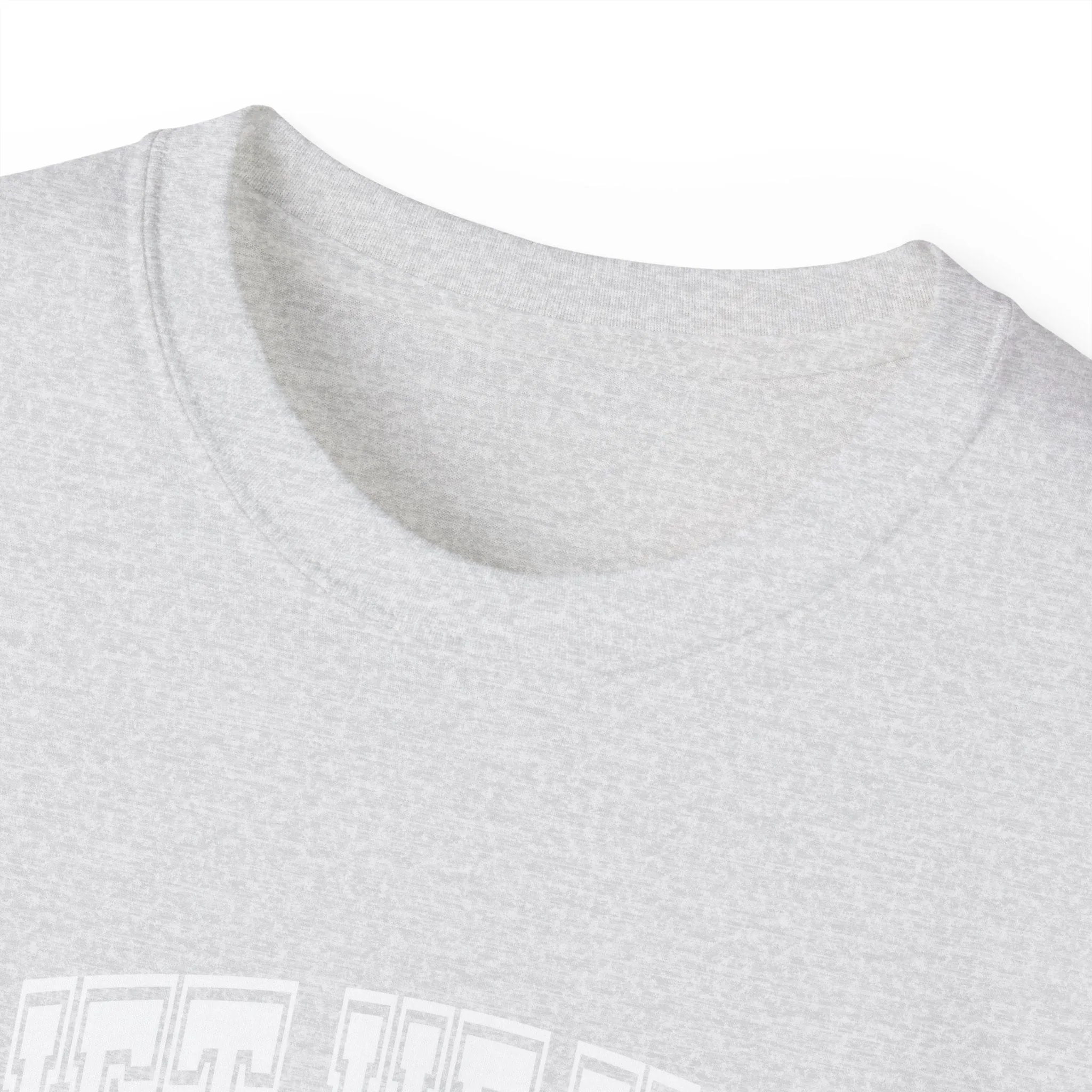 Lift Heavy Shit - Unisex Ultra Cotton Tee - Front White Logo - Plain Back