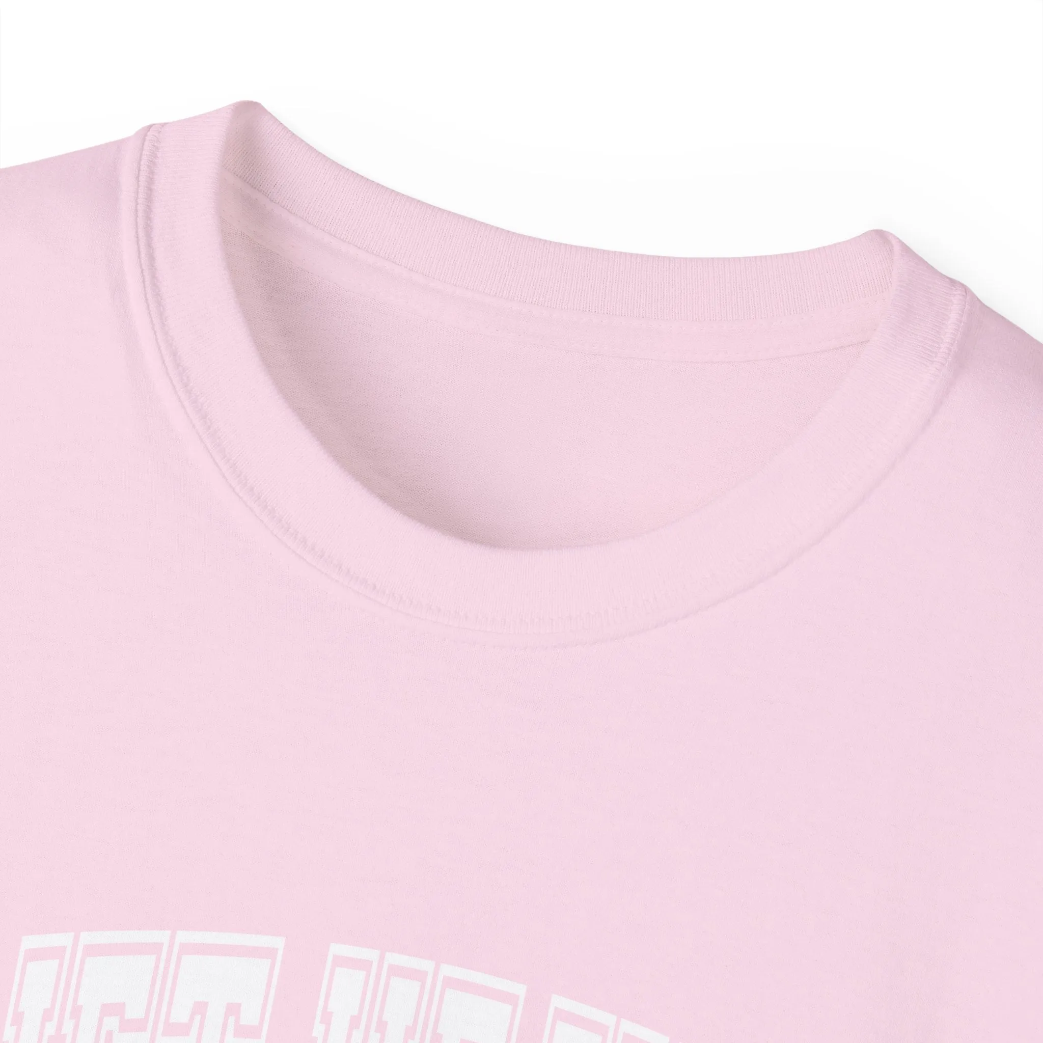 Lift Heavy Shit - Unisex Ultra Cotton Tee - Front White Logo - Plain Back