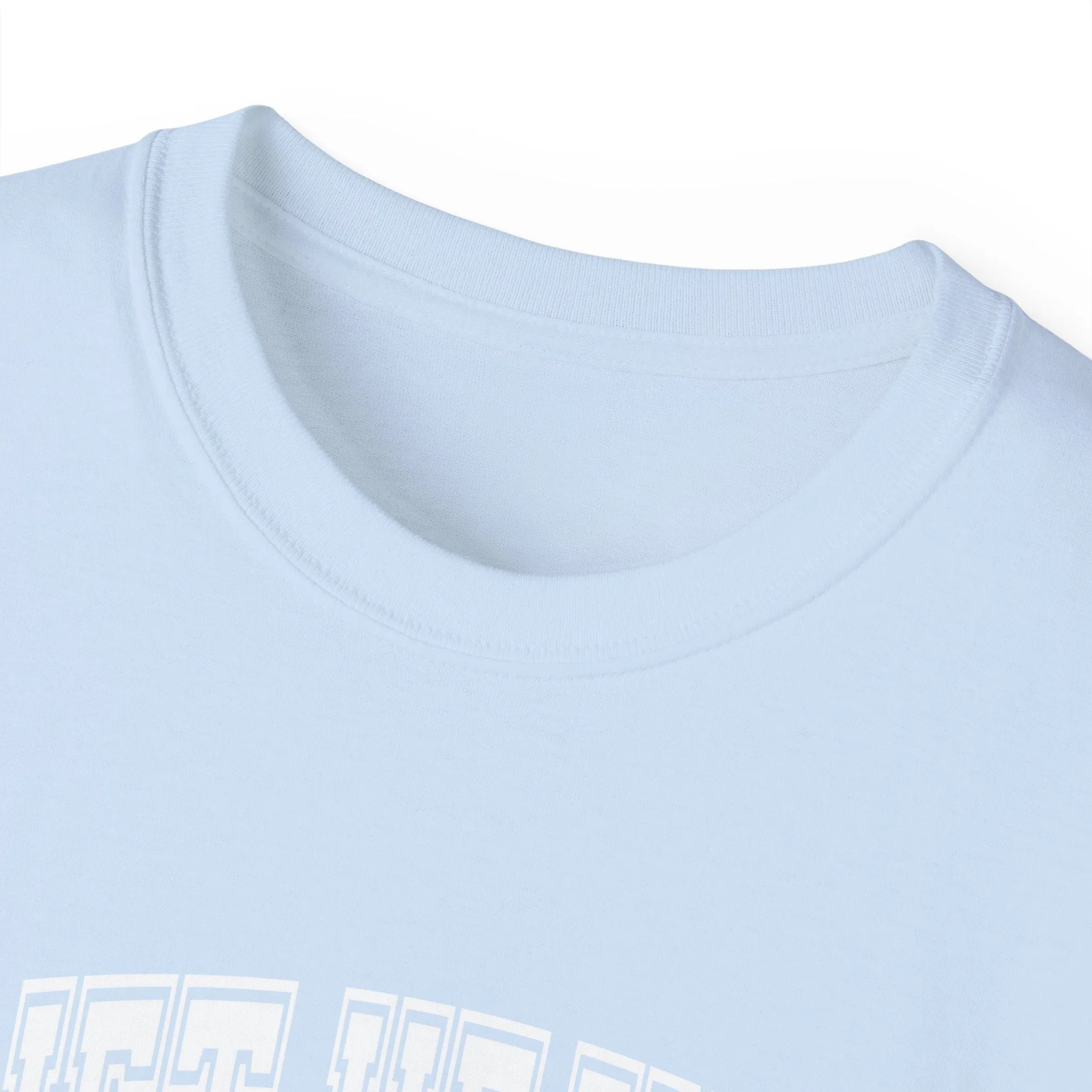 Lift Heavy Shit - Unisex Ultra Cotton Tee - Front White Logo - Plain Back